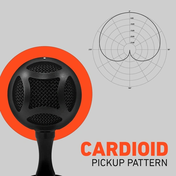 JBL Commercial CSUM06 Mini USB Unidirectional Microphone for Content Creation, Conference Calls, Presentations & Online Classes (Black)