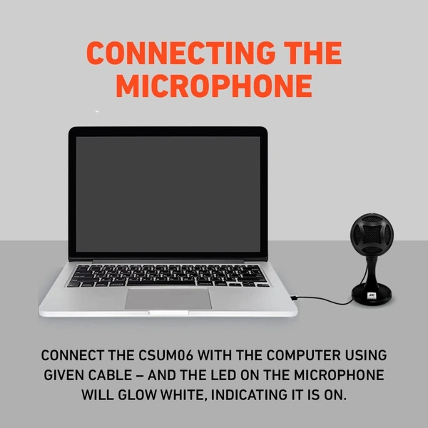 JBL Commercial CSUM06 Mini USB Unidirectional Microphone for Content Creation, Conference Calls, Presentations & Online Classes (Black)
