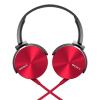 Sony MDR-XB450AP On-Ear EXTRA BASS Wired Headphones with Mic (Red)
