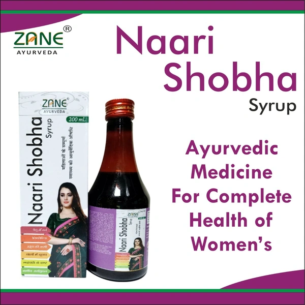 ZANE AYURVEDA Zane Ayurveda Naari Shobha Syrup: A Comprehensive Ayurvedic Tonic for Women's Wellness - 200ML