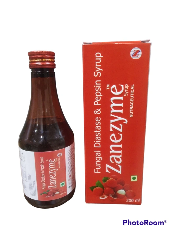 Zanezyme Syrup – Herbal Digestive Enzyme with Vitamin B-Complex (Litchi Flavour)