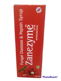 Zanezyme Syrup – Herbal Digestive Enzyme with Vitamin B-Complex (Litchi Flavour)