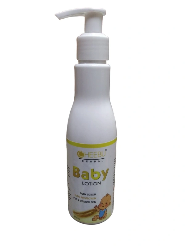Cheebu Herbal Cosmetics Baby Lotion – Gentle, Natural Moisturizing Lotion with Almond, Aloe Vera & Jojoba Oil