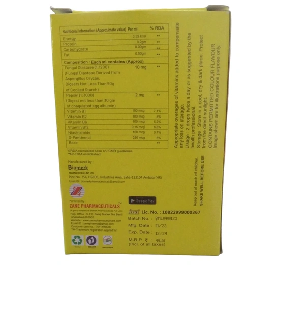 Zanezyme Drops – Ayurvedic Digestive Enzyme & Appetite Booster for Kids and Adults