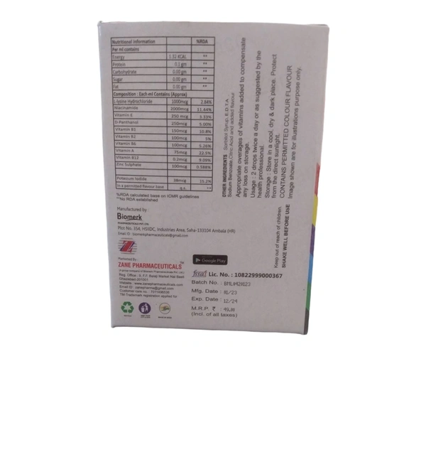 Zanecovit Drops – Daily Multivitamin & Immunity Booster for Kids | Biomerk / Zane Ayurveda