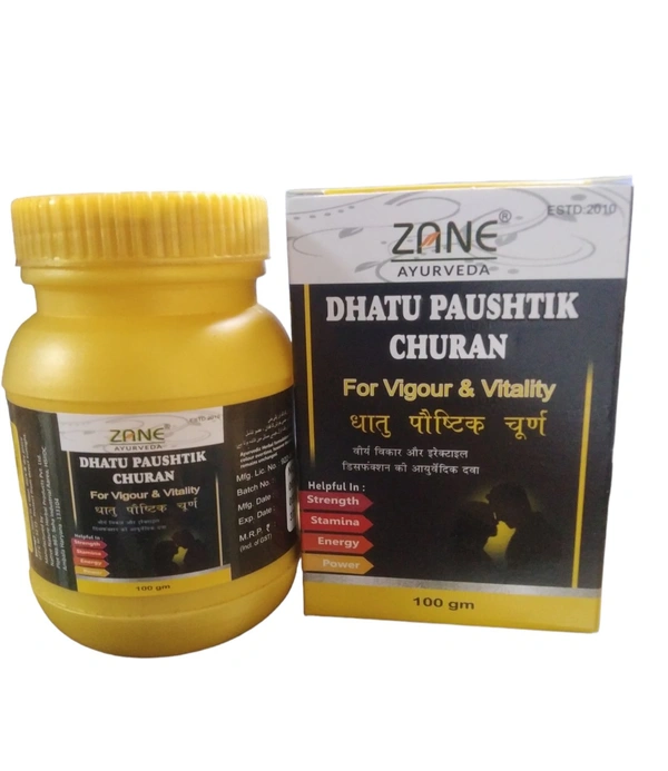 Zane Ayurveda Dhatu Poustik Churan – Ayurvedic Vitality Booster for Strength, Stamina & Semen Health