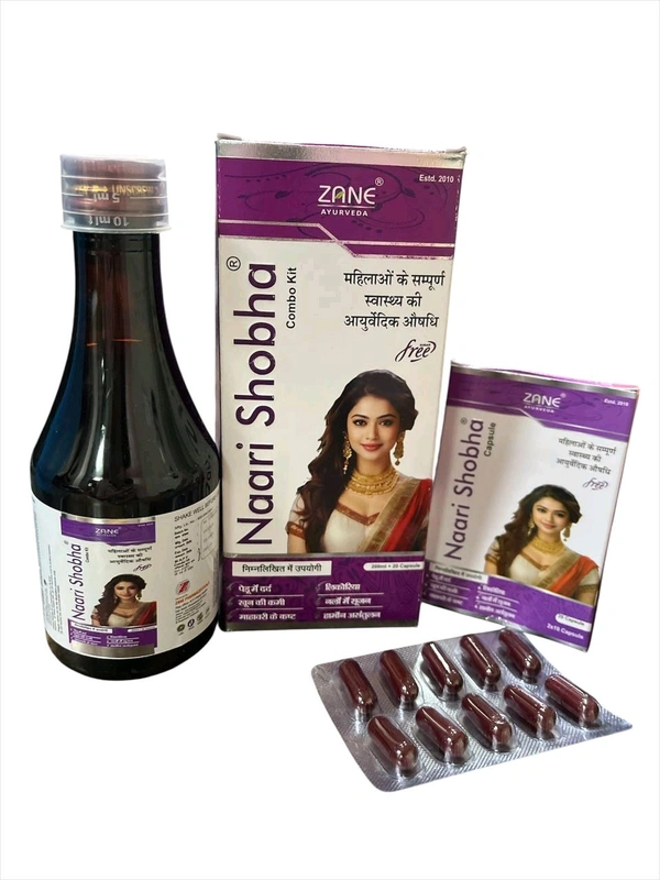 Zane Ayurveda NaariShobha Women’s Syrup (200 ml) — Ayurvedic Tonic for Menstrual Health, Uterine Strength & Reproductive Wellness | Ashok + Dashmool