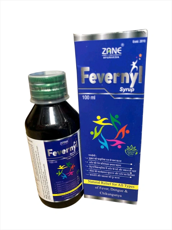 Zane Ayurveda Fevernyl Syrup (200 ml) — Ayurvedic Fever & Viral Support Syrup | Giloy + Tulsi + Triphala