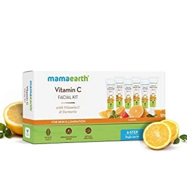 Mamaearth Vitamin C Facial Kit with Vitamin C & Turmeric for Skin Illumination, 60 gm
