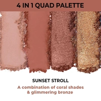 Nykaa Cosmetics Eyes On Me 4 in 1 Quad Eyeshadow Palette - Sunset Stroll(5gm)