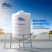 Aquatech Pristine 1000 Litre 4 Layer Water Tank With 2.5 Feet MS Stand - Self Cleaning Over Head Water Tank