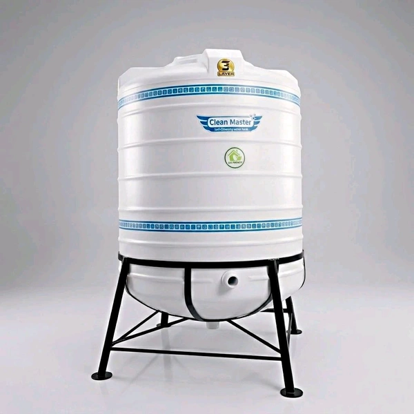 SAGAR Sagar Clean Master 500 Ltr 3 Layer Self Cleaning Water Tank With 4 Feet M S Stand