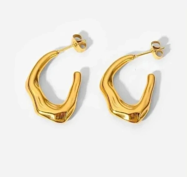 Stainless Steel Gold Plated Earring1