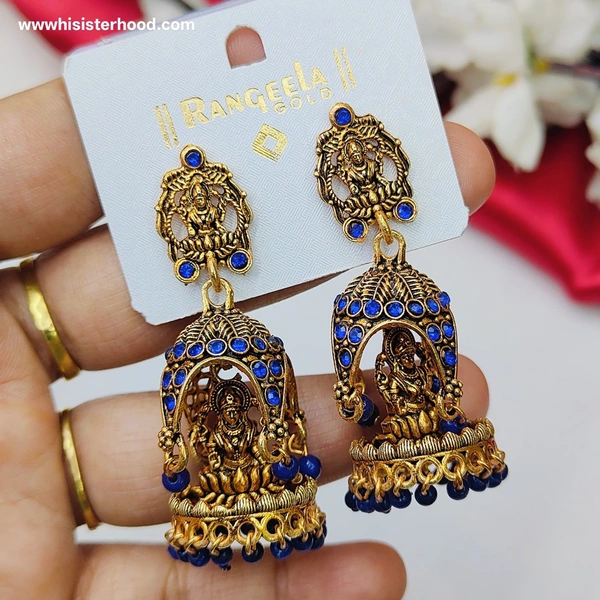 Jhumka 9 - Navy Blue