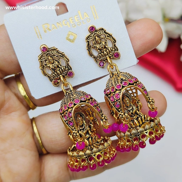 Jhumka 7 - pink