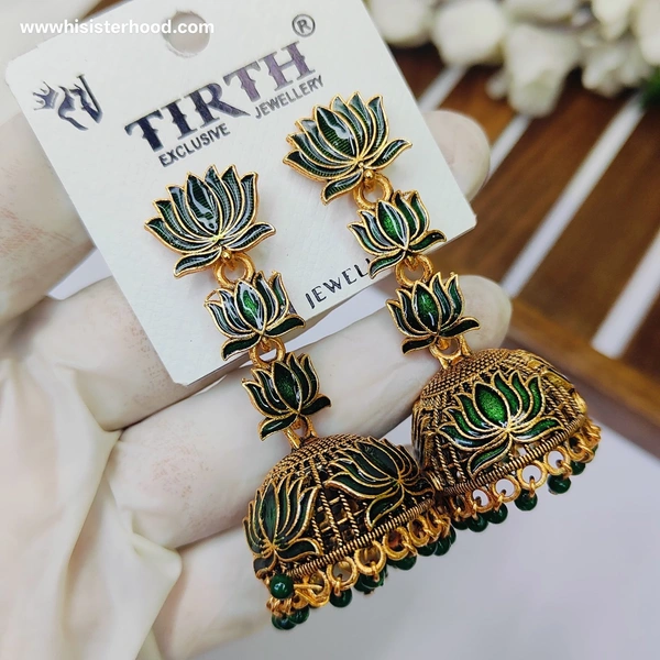 Lotus Jhumka 
