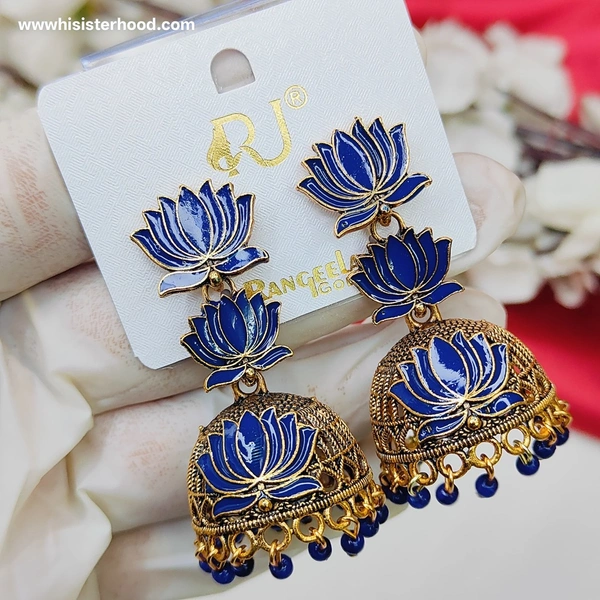 Jhumka 4 - Navy Blue