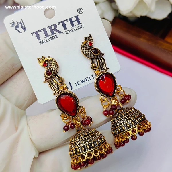 Jhumka 8 - Maroon