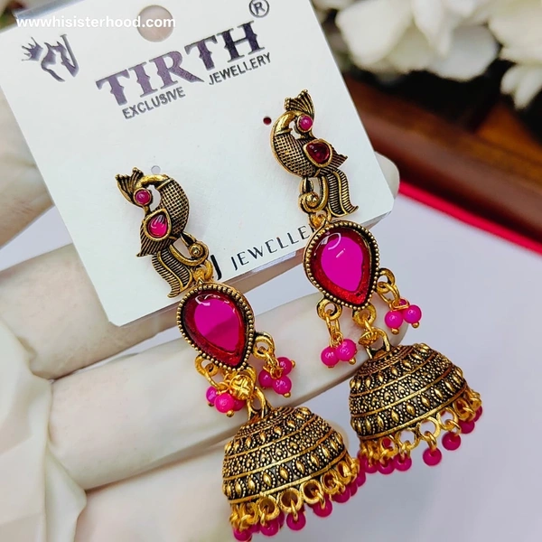 Jhumka 7 - Hollywood Cerise