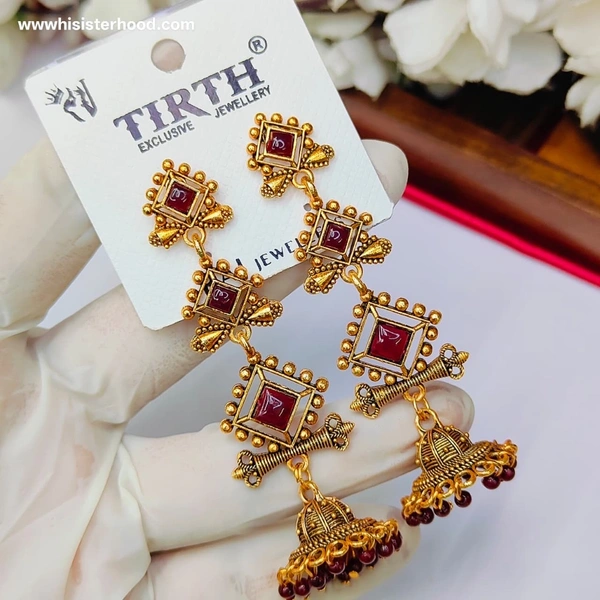 Jhumka 11 - Maroon