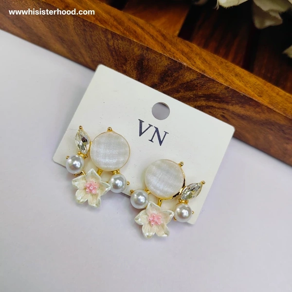 Imported Earring  - White