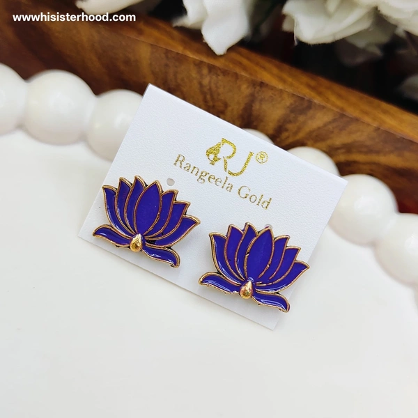 Lotus Stud 5 - Electric Violet