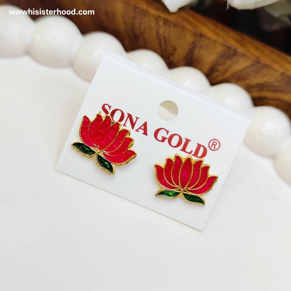 Lotus Stud 2 - Red Violet