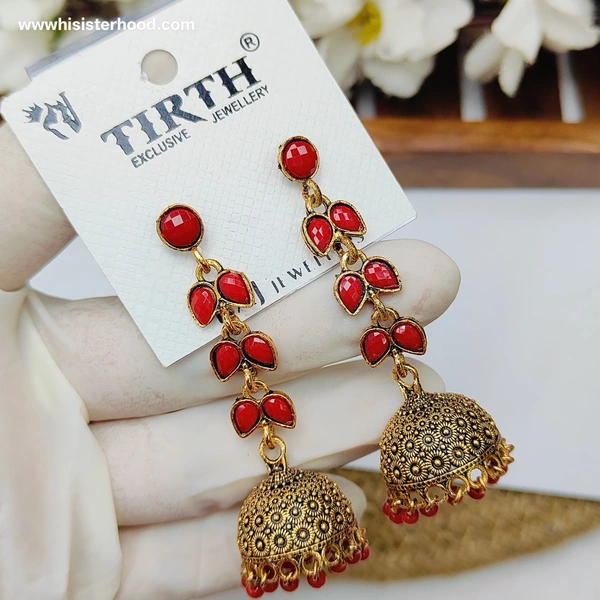 Jhumka 3 - Red