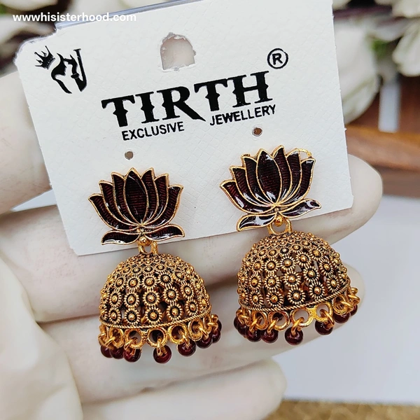Jhumka 14 - Maroon