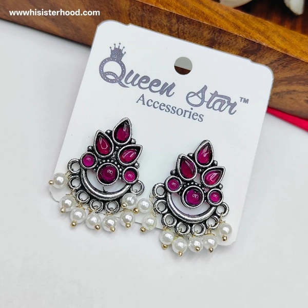 Oxisded Earring 3 - Violet Eggplant