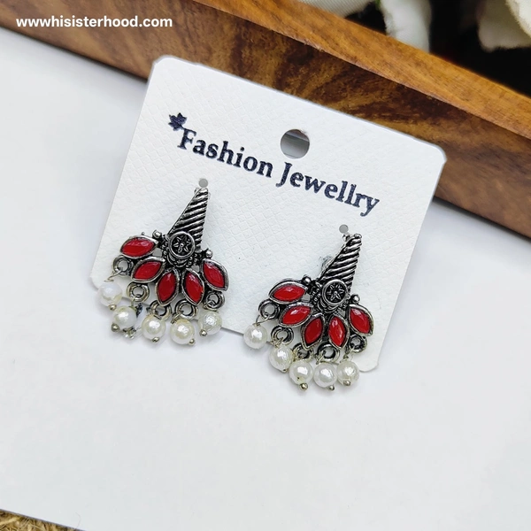 Oxisded Earring 28 - Red