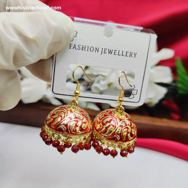 Meenakari Hook Jhumka 2