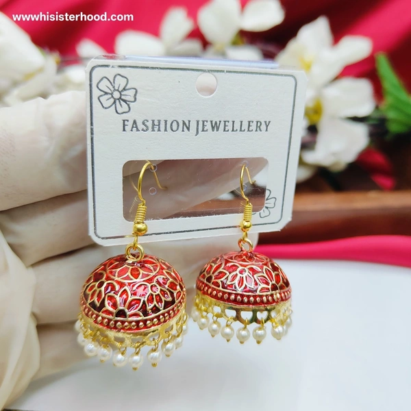 Meenakari Hook Jhumka 6