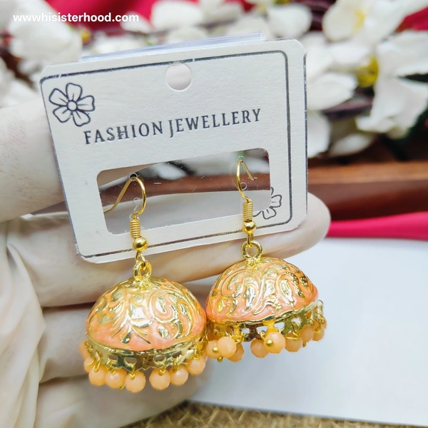 Meenakari Hook Jhumka 7