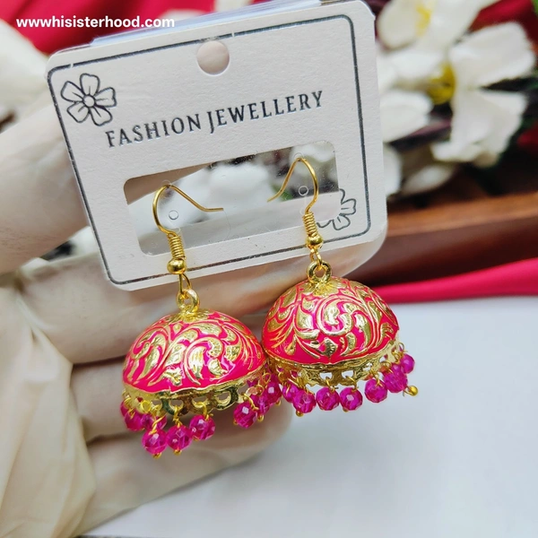 Meenakari Hook Jhumka 5