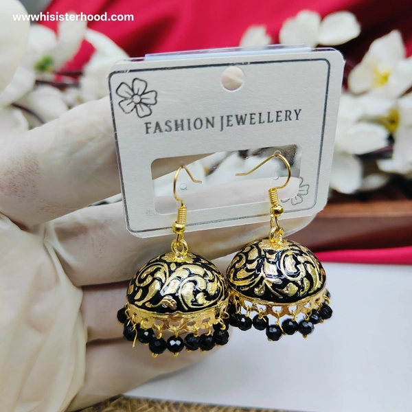 Meenakari Hook Jhumka 1