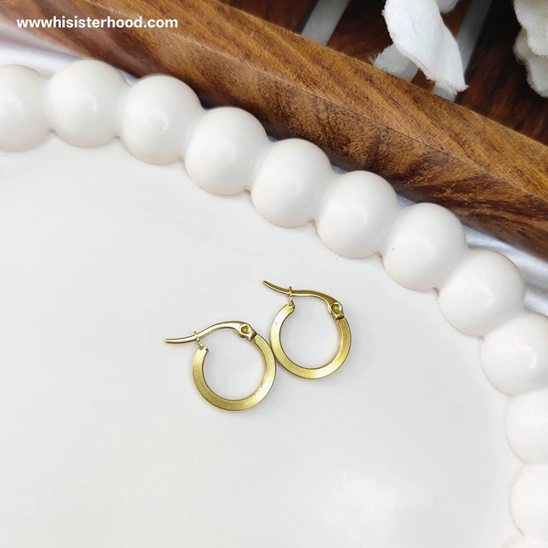 Anti Tarnish Golden Hoop Earring
