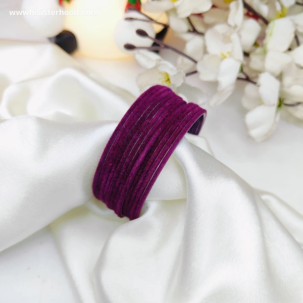 2.8 Velvet Plain Metal Bangle 5 - 2.8
