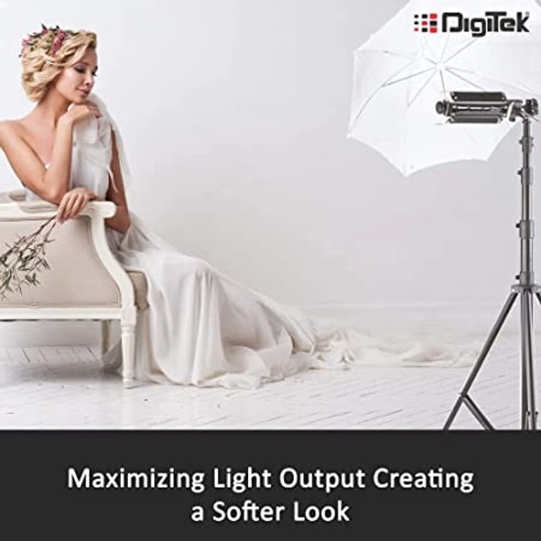 DIGITEK® Heavy-Duty Porta Kit (250cm in Height) with Pair of Light Stands, Porta Lights Pair of Umbrellas and Carry Bag for Studio Setup (Porta Kit 9FT L)