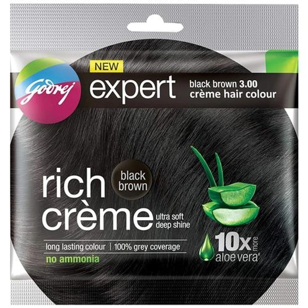 Godrej Expert Rich Crème Hair Colour Black Brown 3.00 - 20gm + 20gm, Pack of 2