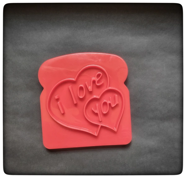 Quisinett Brand : Toast Bread Stamp - "I Love You"