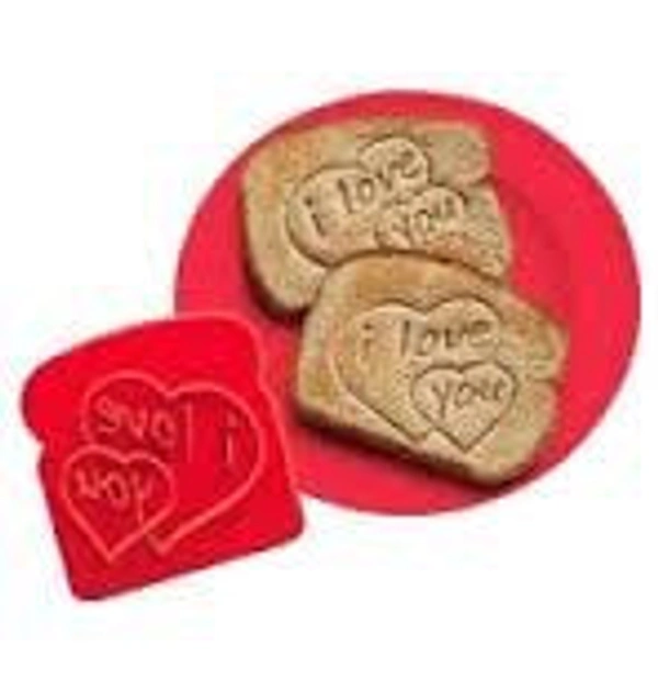 Quisinett Brand : Toast Bread Stamp - "I Love You"