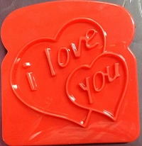 Quisinett Brand : Toast Bread Stamp - "I Love You"