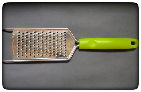 Simran Brand : Stainless Steel Flat Multipurpose Grater with Plastic Handle