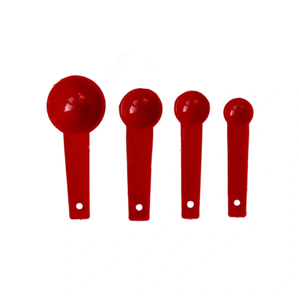 Plastic Measuring Cup / Bowl Kitchen Set Kitchen Tool Kitchenware for Cooking & Baking,(4 Pieces, Red)
