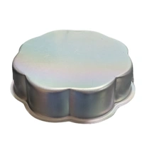 Aluminium Flower Shape Cake Mould | Cake Tin | Cake Pan | Cake Pot - 6 inches, Silver