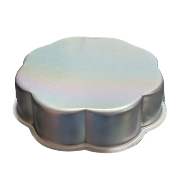 Aluminium Flower Shape Cake Mould | Cake Tin | Cake Pan | Cake Pot - 6 inches, Silver