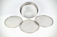 Champak 4 in 1 Stainless Steel Interchangeable Sieves Chalni, Silver - Dia : 20.5 Cms