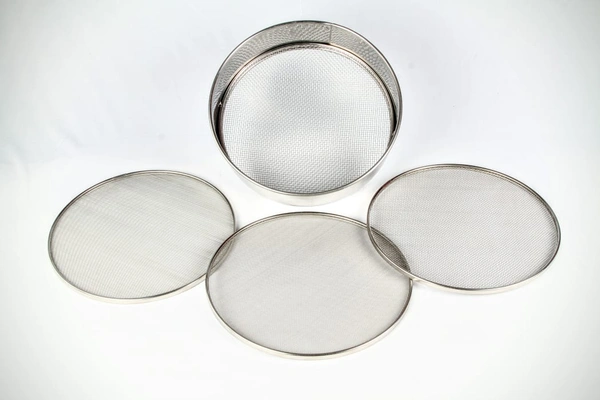 Champak 4 in 1 Stainless Steel Interchangeable Sieves Chalni, Silver - Dia : 20.5 Cms