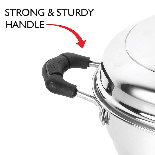 Neelam Multi Purpose Kadai Induction Bottom 7 Pcs Set Idli, Dhokla, Steamer With Free Mini Idli Plate, Big -